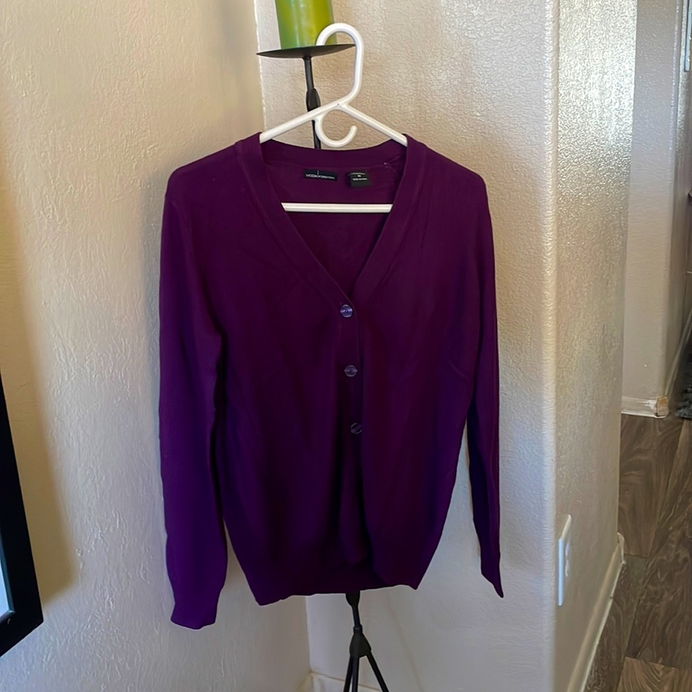 Mods International Purple Cardigan, Medium